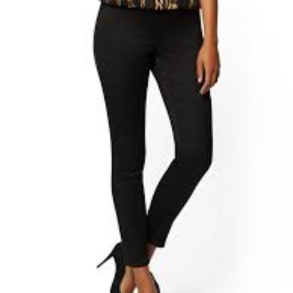 New York & Company Pull-On Stretch Ankle Pants – Black, Size S - Picture 1 of 5